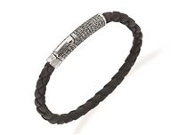 Bracciale Amen Uomo PREGHIERE in Pelle BRNO05B-M